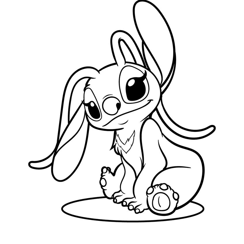stitch com lilo para colorir