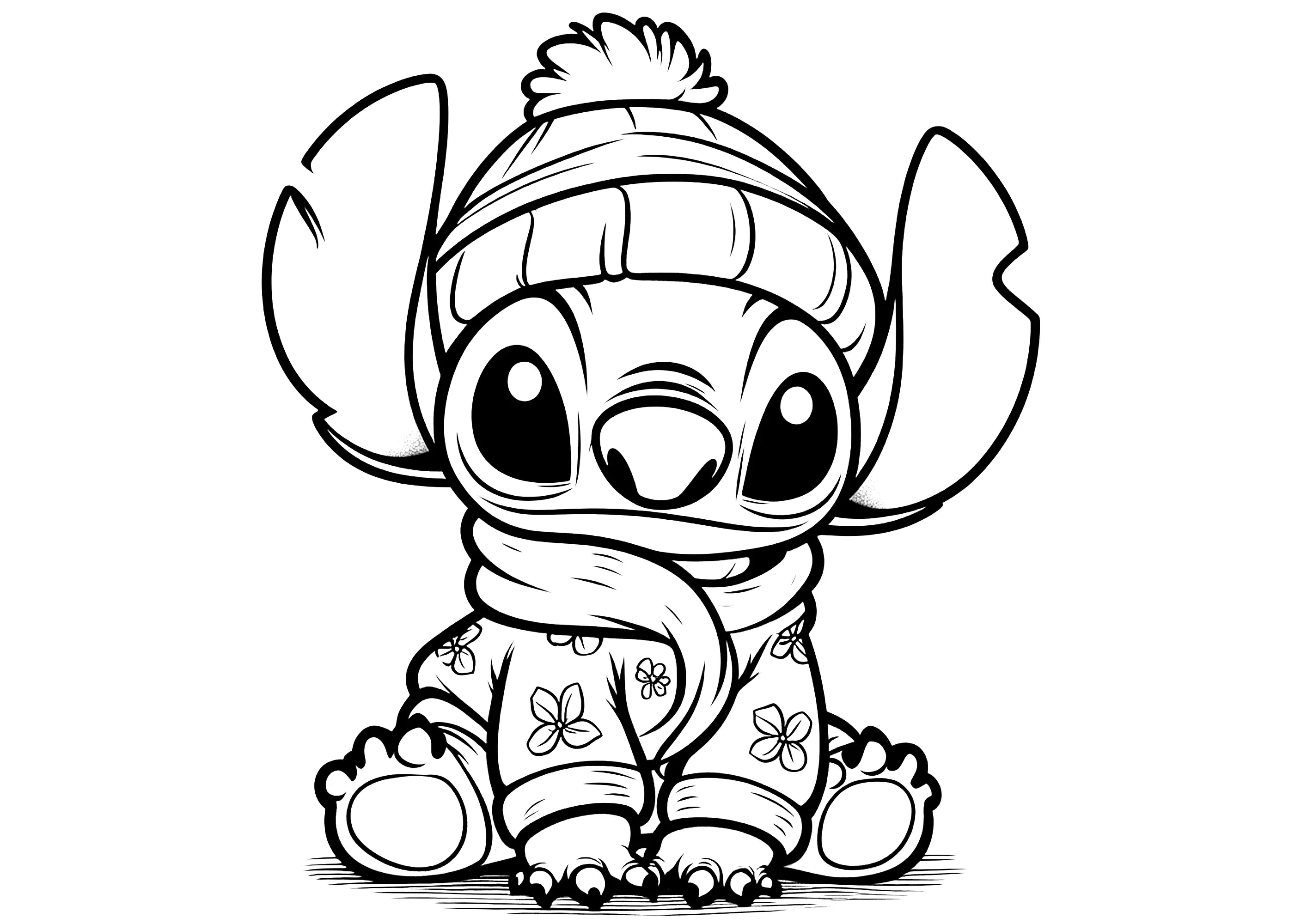 stitch com lilo para colorir