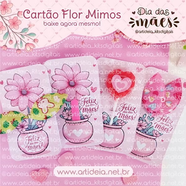 Cartão Dia das Mães 3D