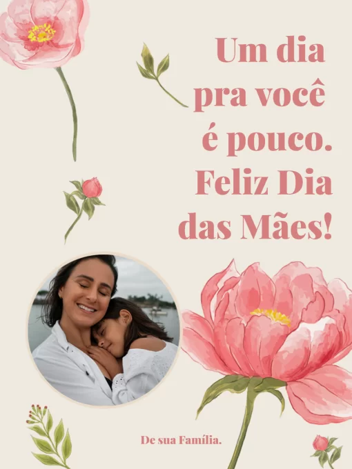 Molde Cartão Dia das Mães