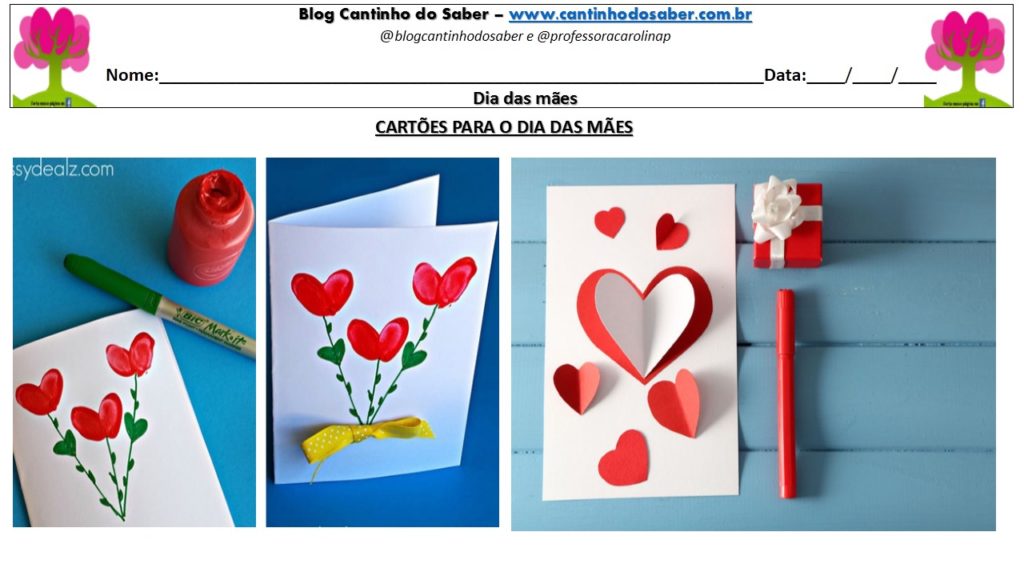 atividades dia das mães educação infantil vs dia de quem cuida