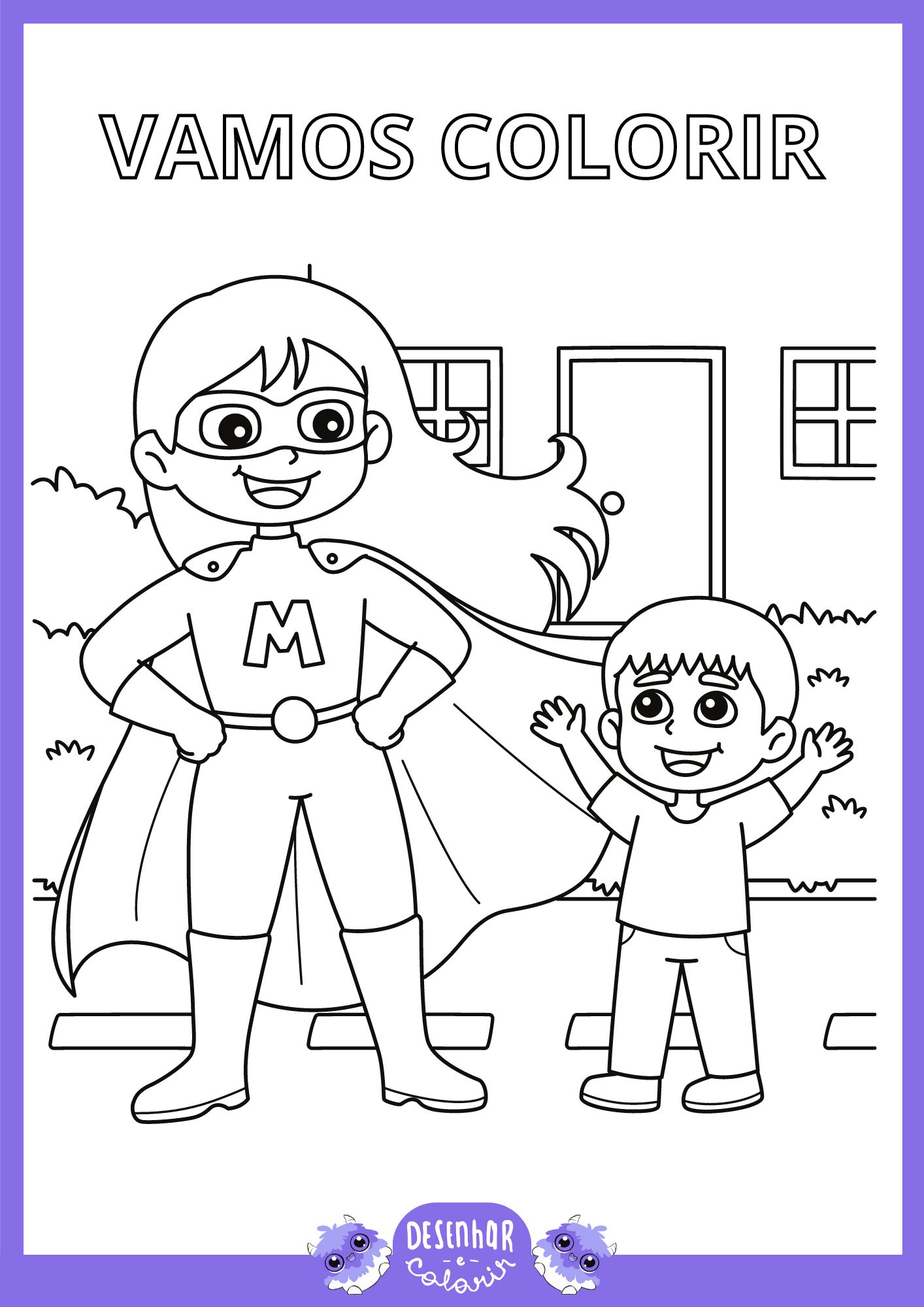 dia das mães para colorir com mensagens