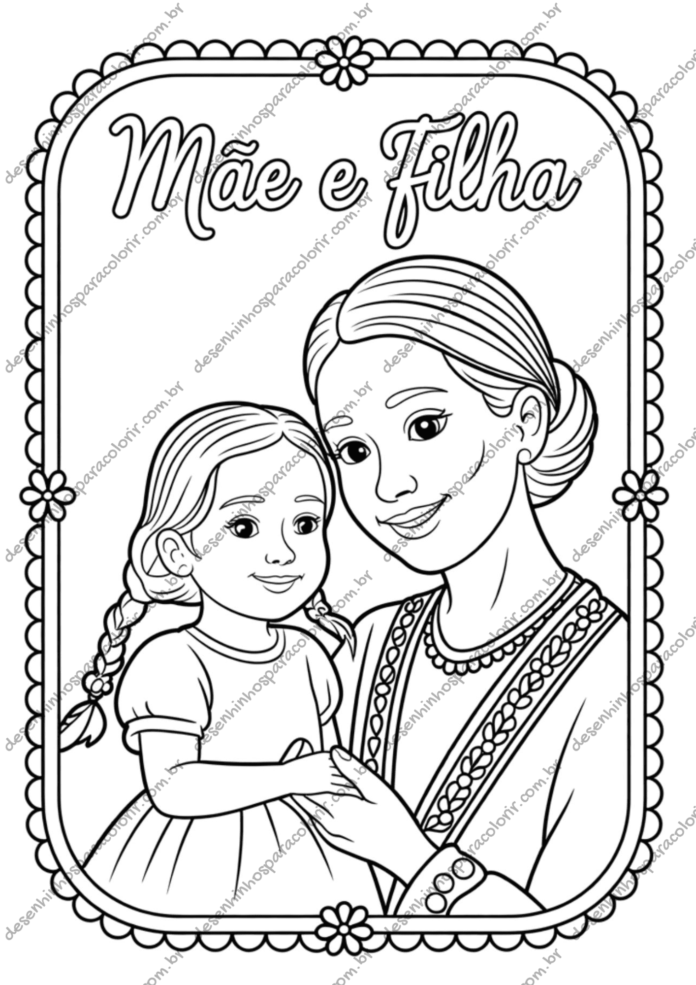 desenhos do dia das mães para imprimir e pintar