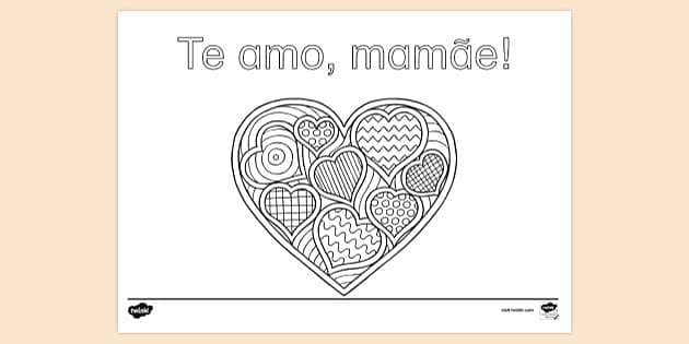 desenhos fáceis dia das mães para colorir