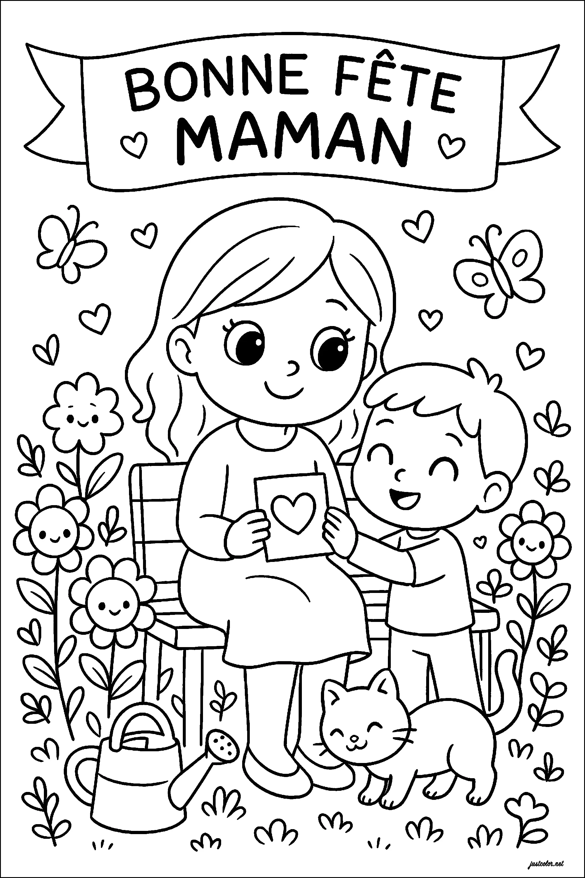 dia das mães para colorir flores