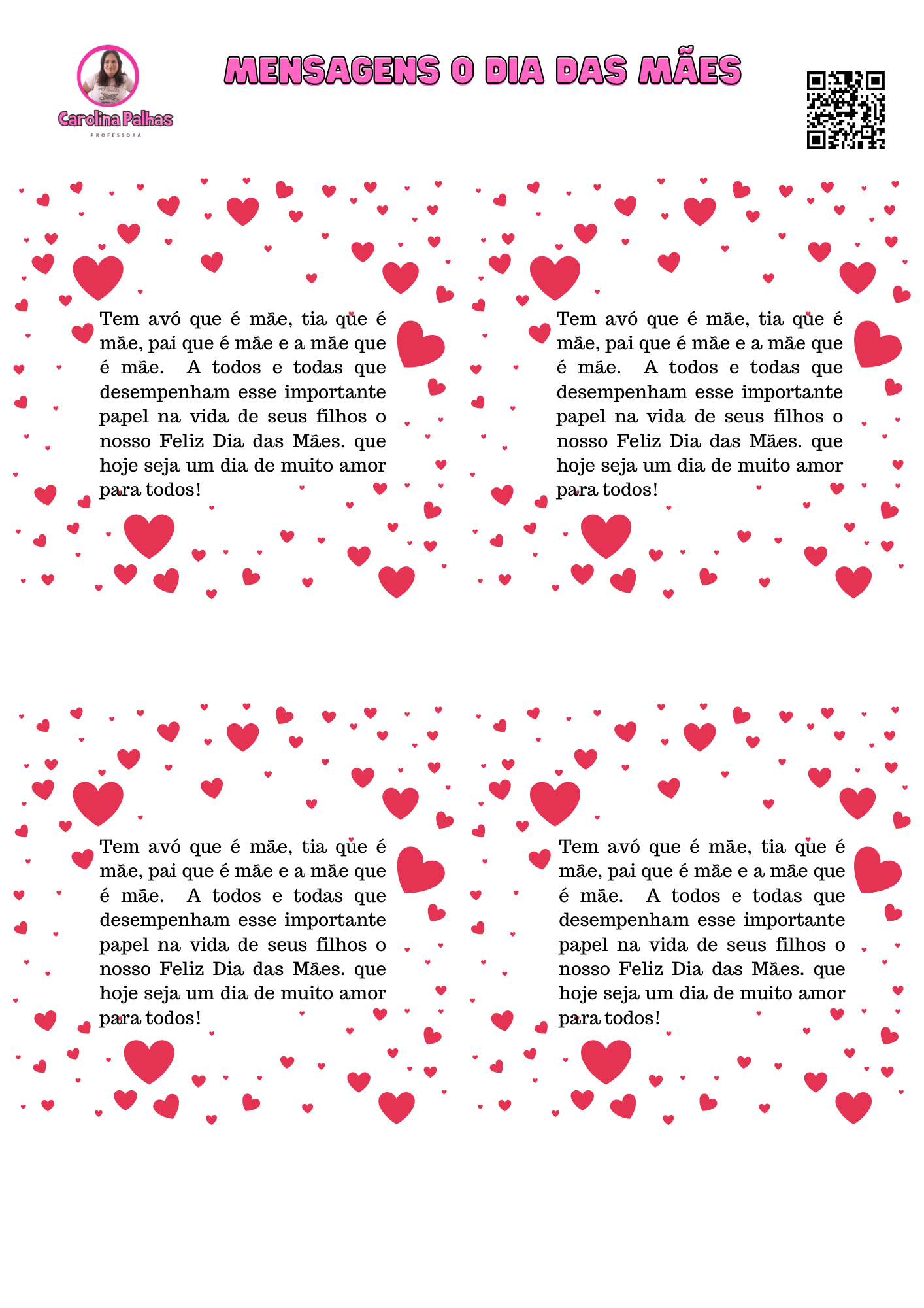presente dia das mães para imprimir