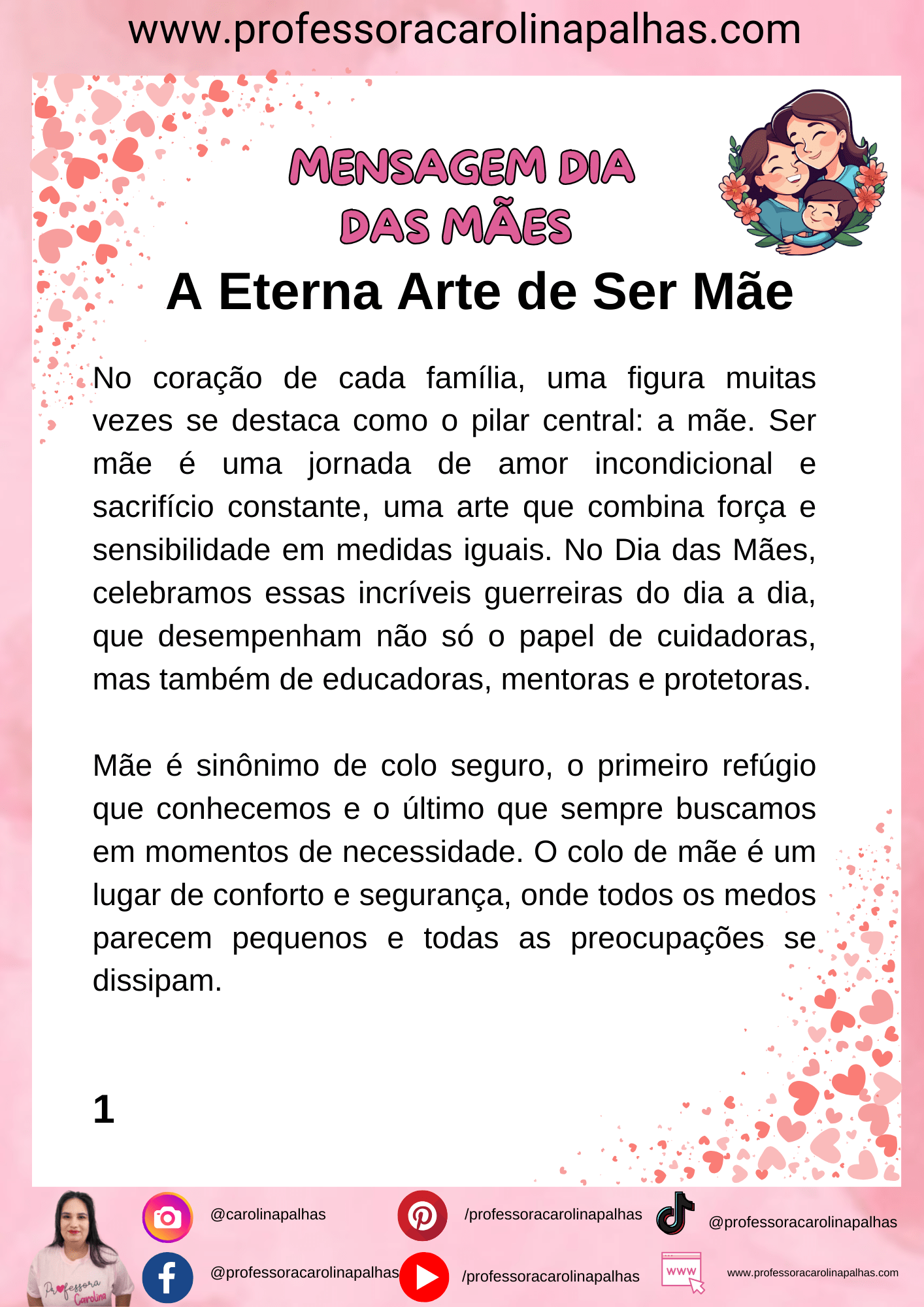 erros comuns ao escrever mensagem dia das mães