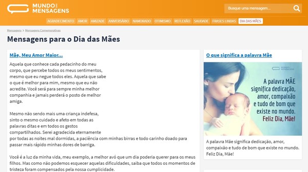 dia das mães texto para mãe e sogra comparativo