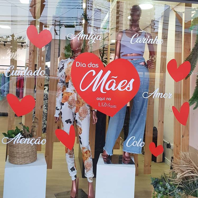 dia das mães vitrine