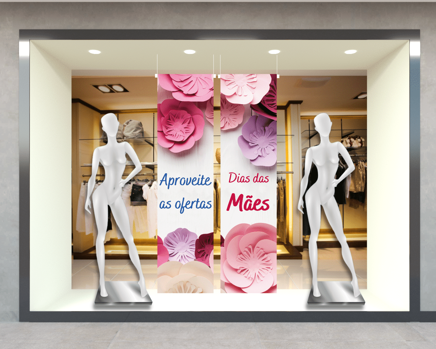 vitrine dia das mães vs vitrine dia dos namorados