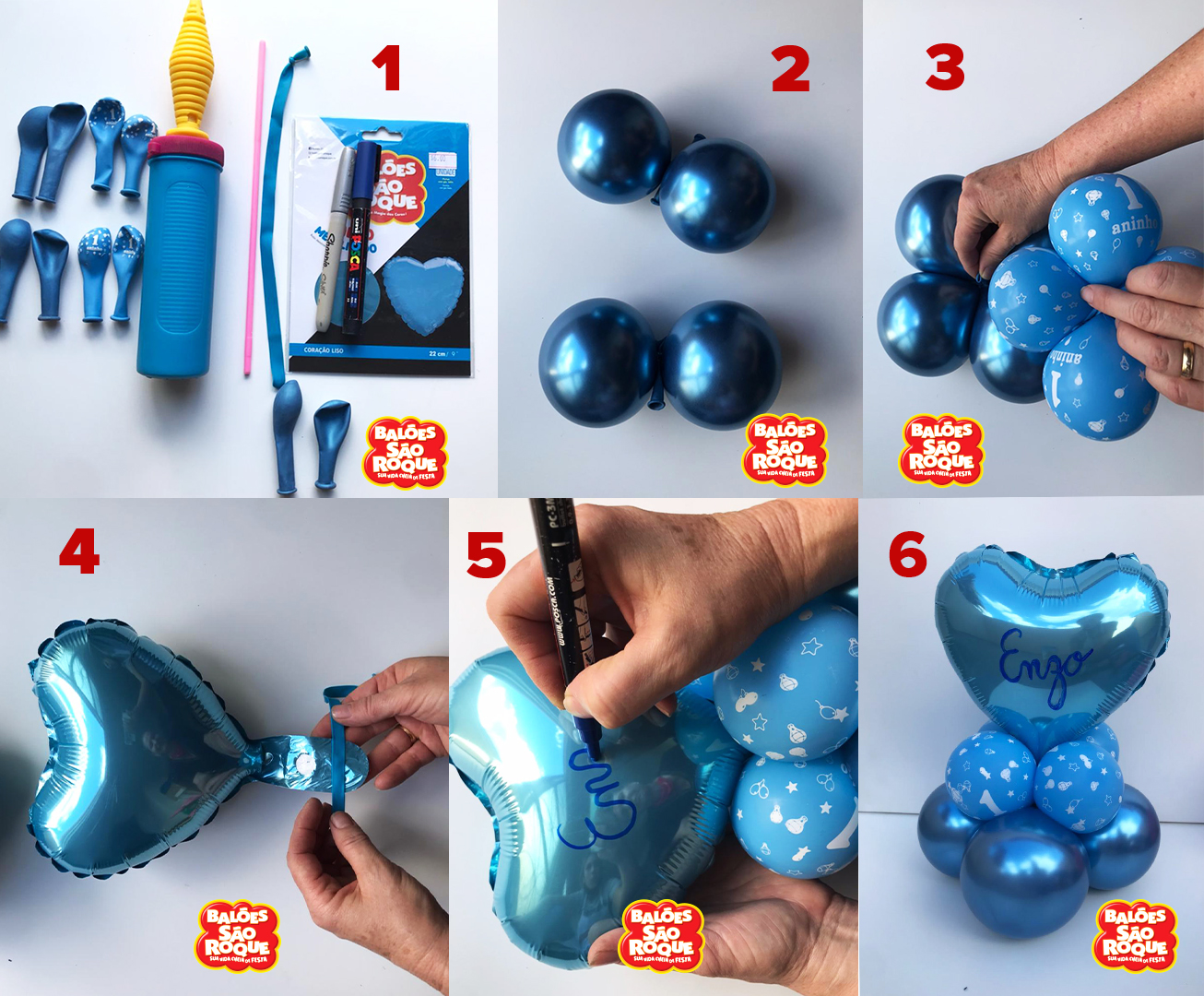 Enfeite com bexiga para aniversário