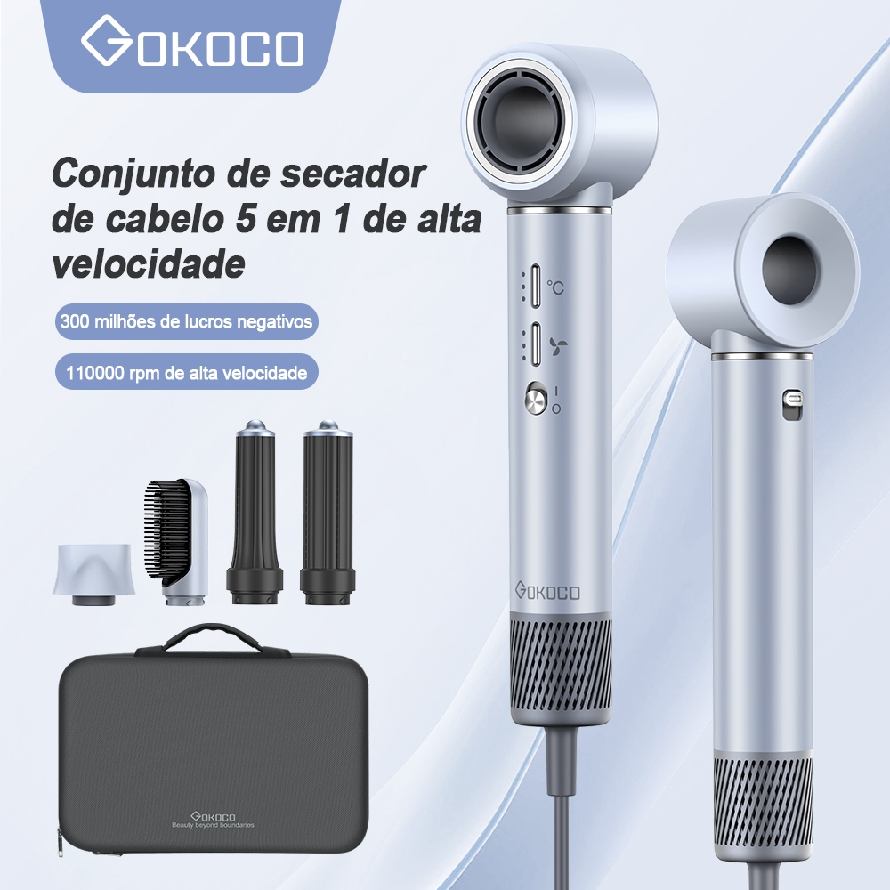 escova de cabelo 5 em 1 shopee