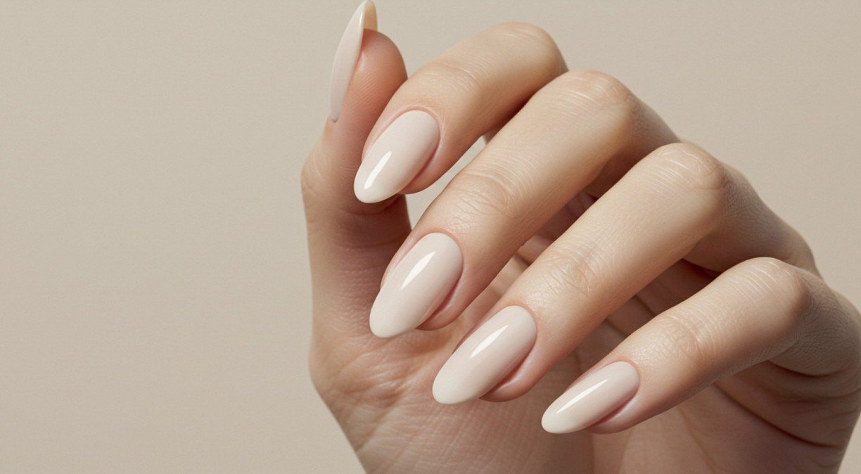10 ideias de unhas delicadas com esmalte nude e branco