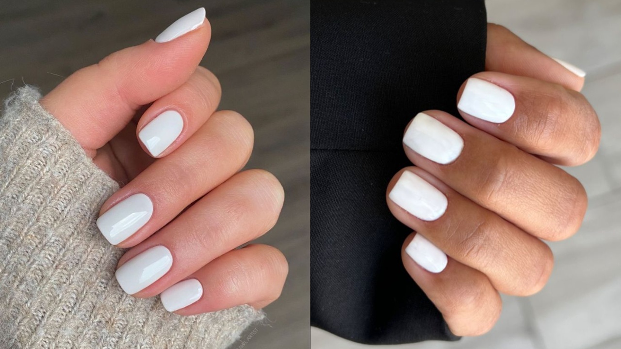 ideias de unhas brancas leitosas e cremosas