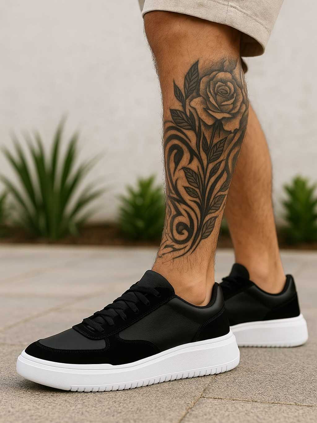 esporte fino masculino com tênis branco