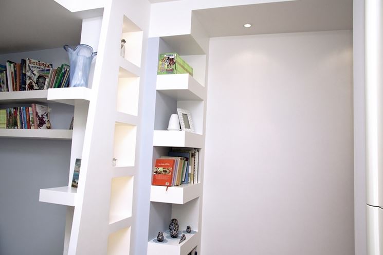 Divisória de gesso com nichos