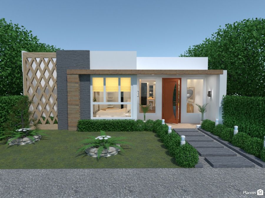fachada casa pequena simples e barata