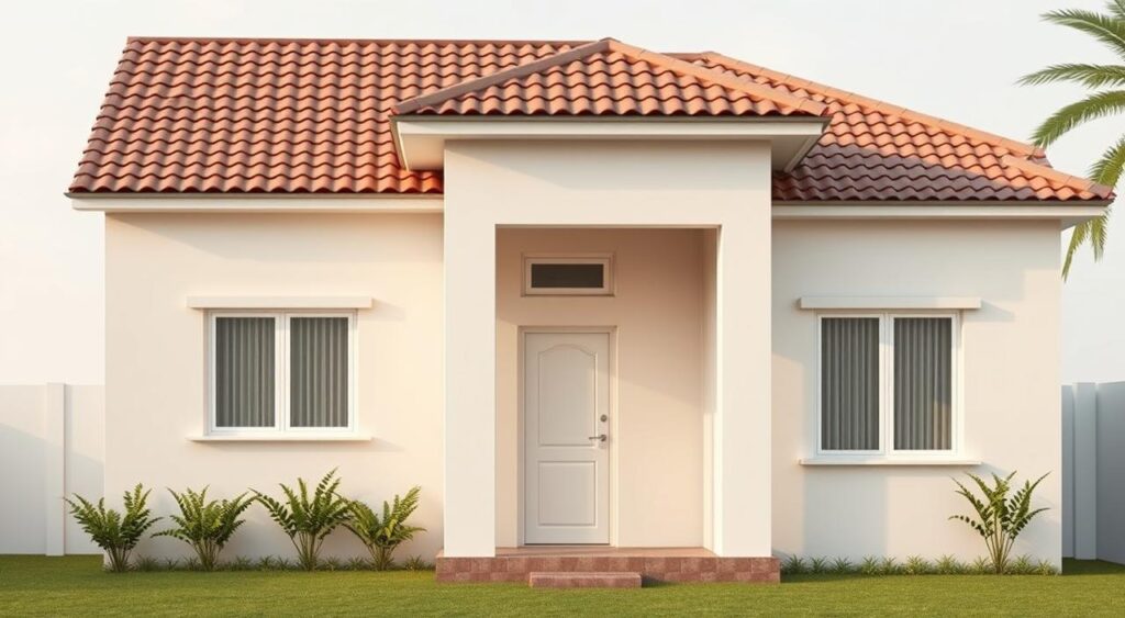 fachada casa pequena minimalista