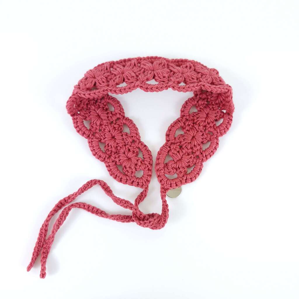 faixa de cabelo de croche