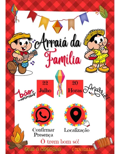 como fazer convite de festa junina