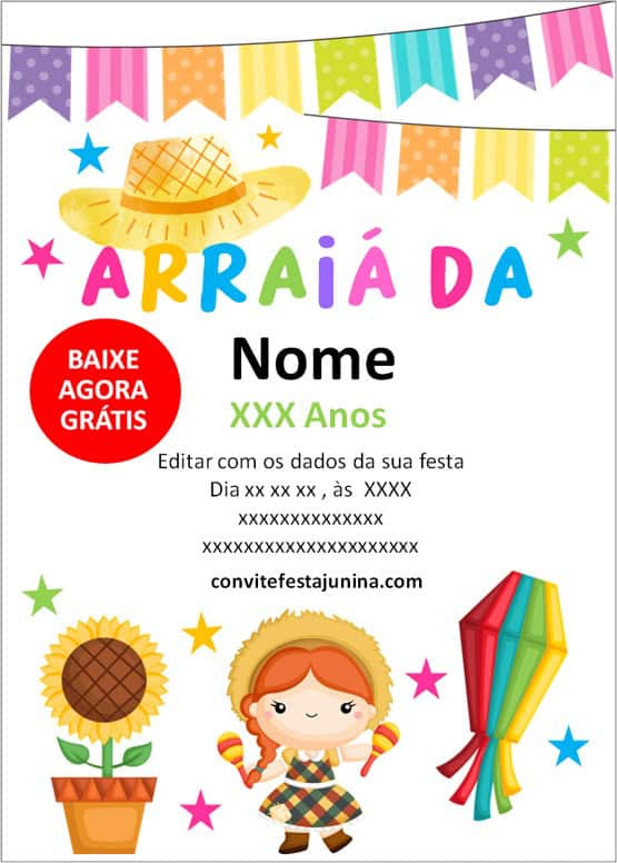 ideias convite junino