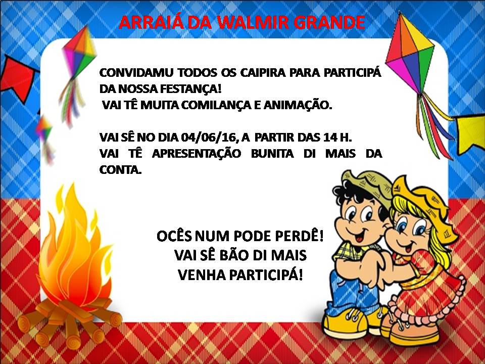 frases para convite de festa junina