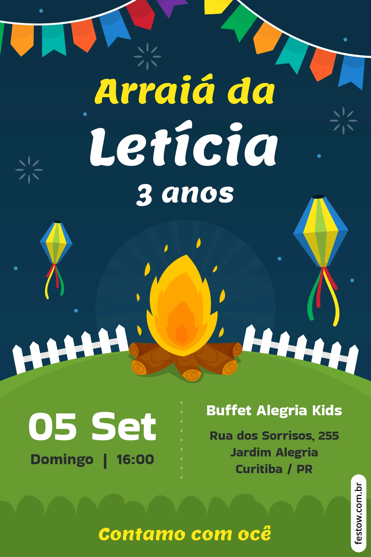 template convite festa junina