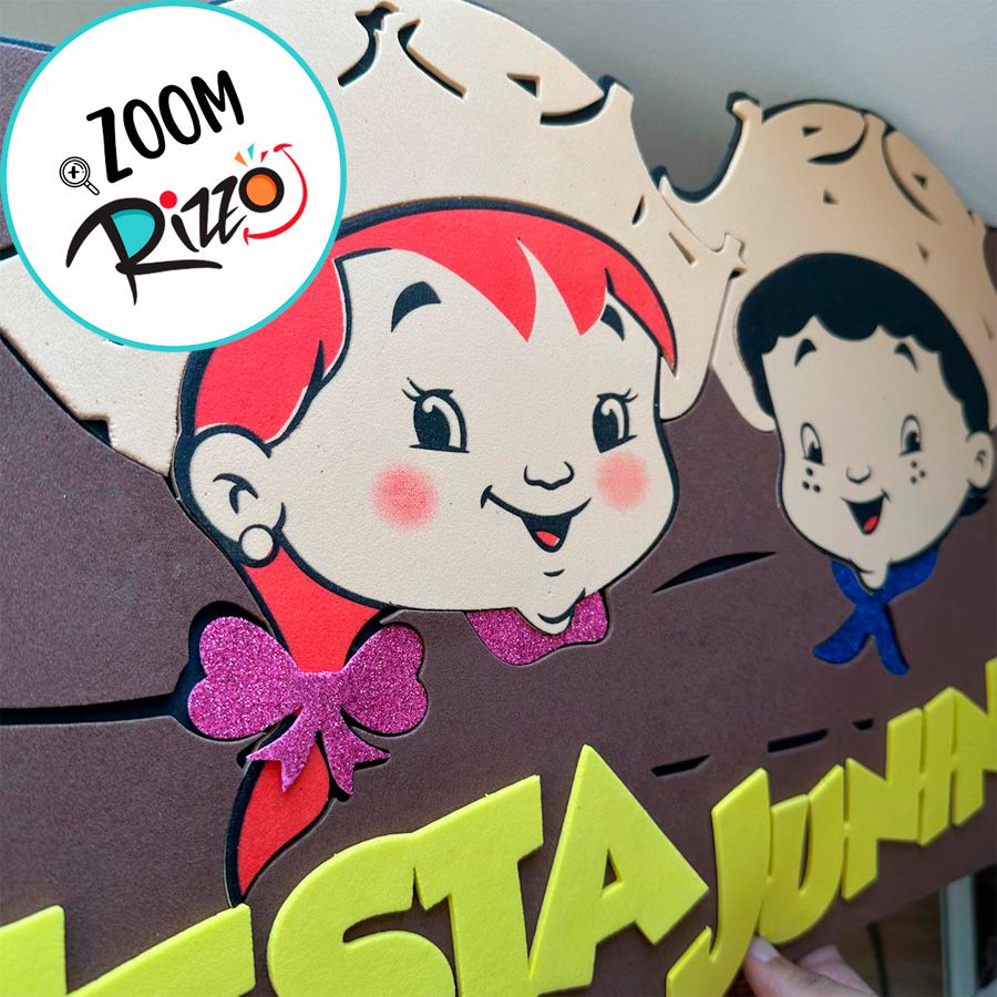 painel de EVA para festa junina escolar