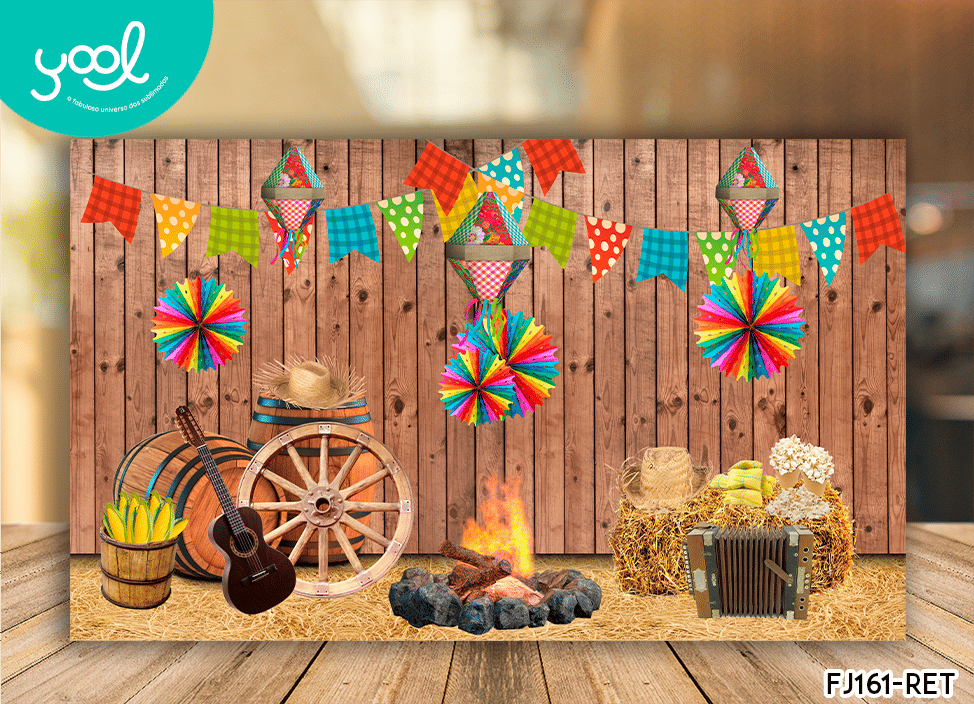 painel de festa junina com nome