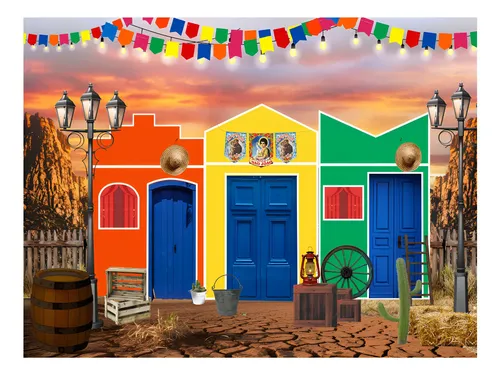 painel de festa junina com nome
