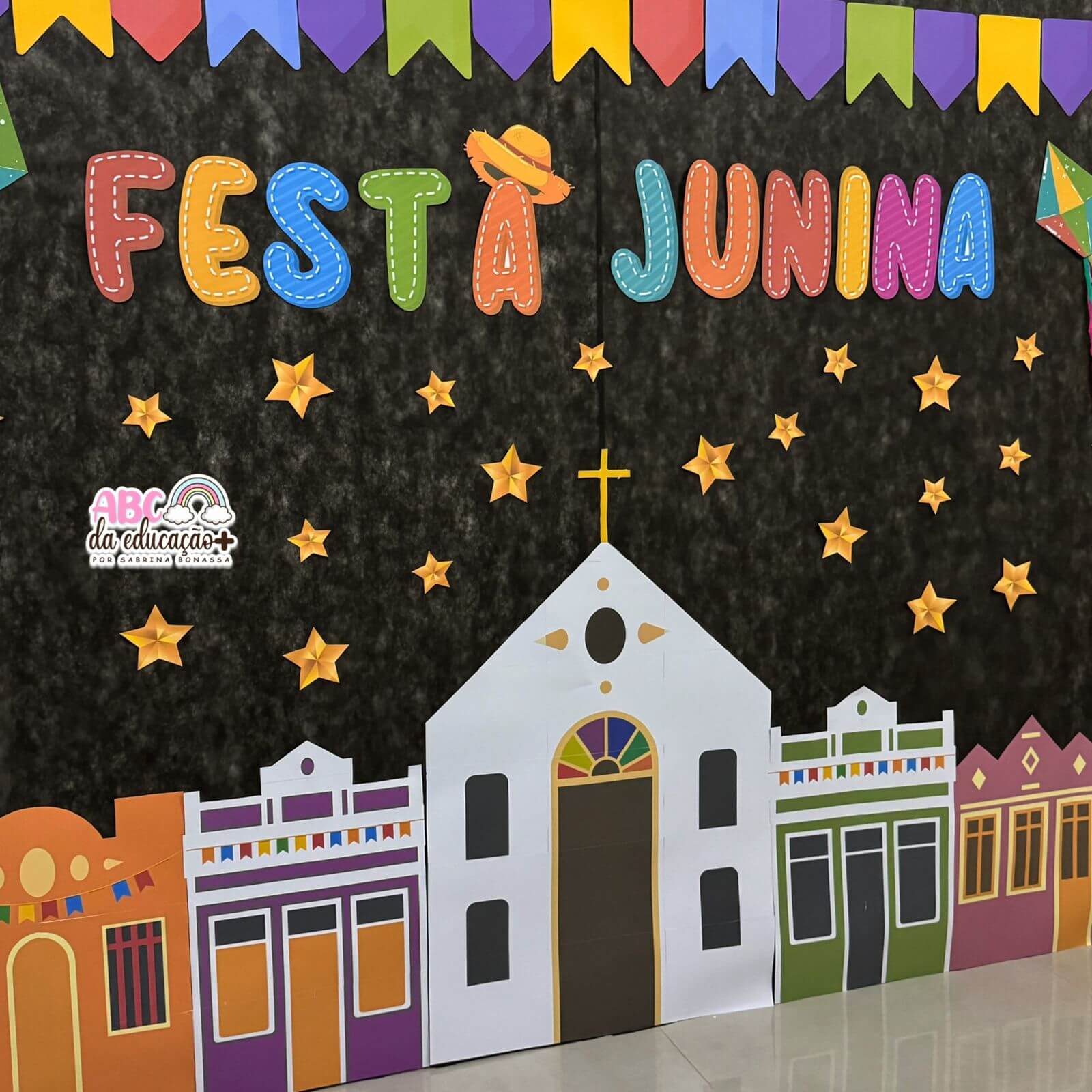 painel de festa junina tecido