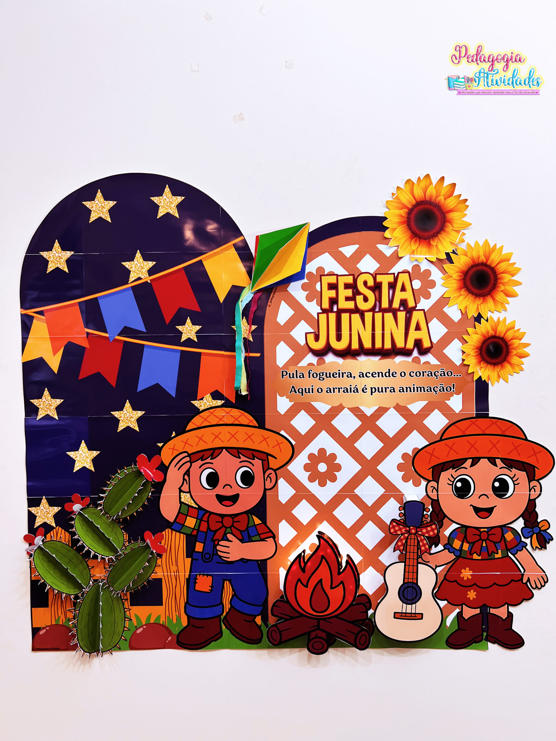 painel de festa junina com balões