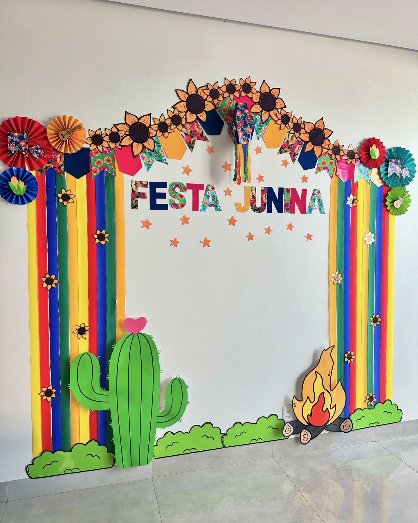 painel de festa junina tecido