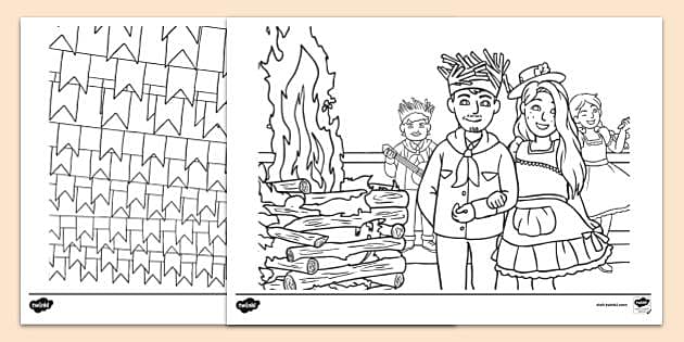ideias de desenhos de festa junina para pintar