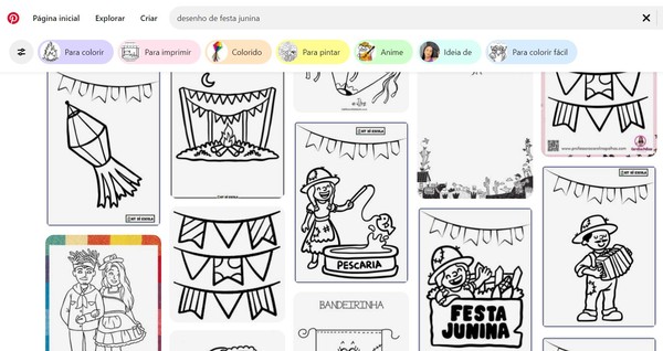 custo de materiais para pintar desenhos de festa junina
