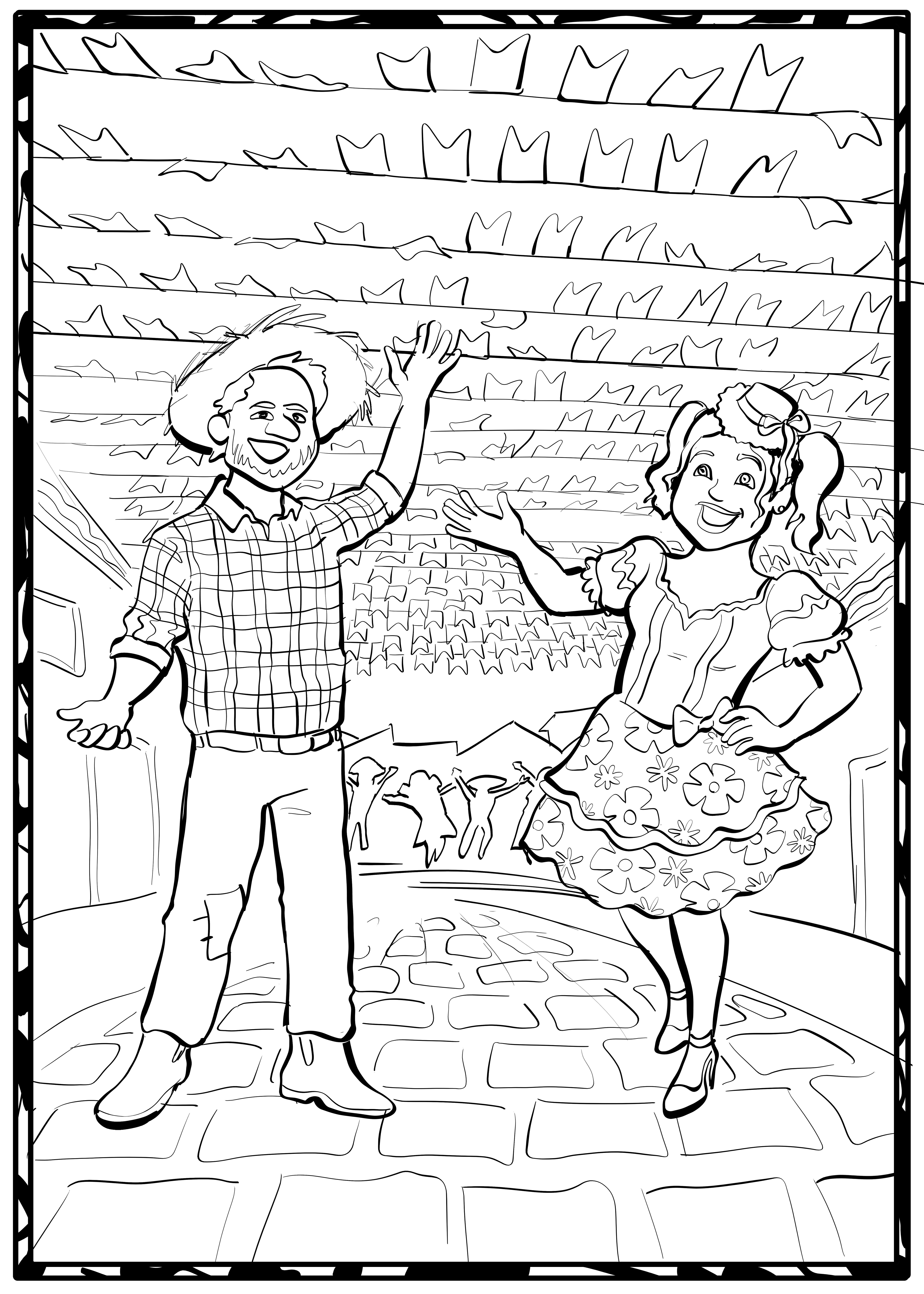 erros comuns ao pintar desenhos de festa junina