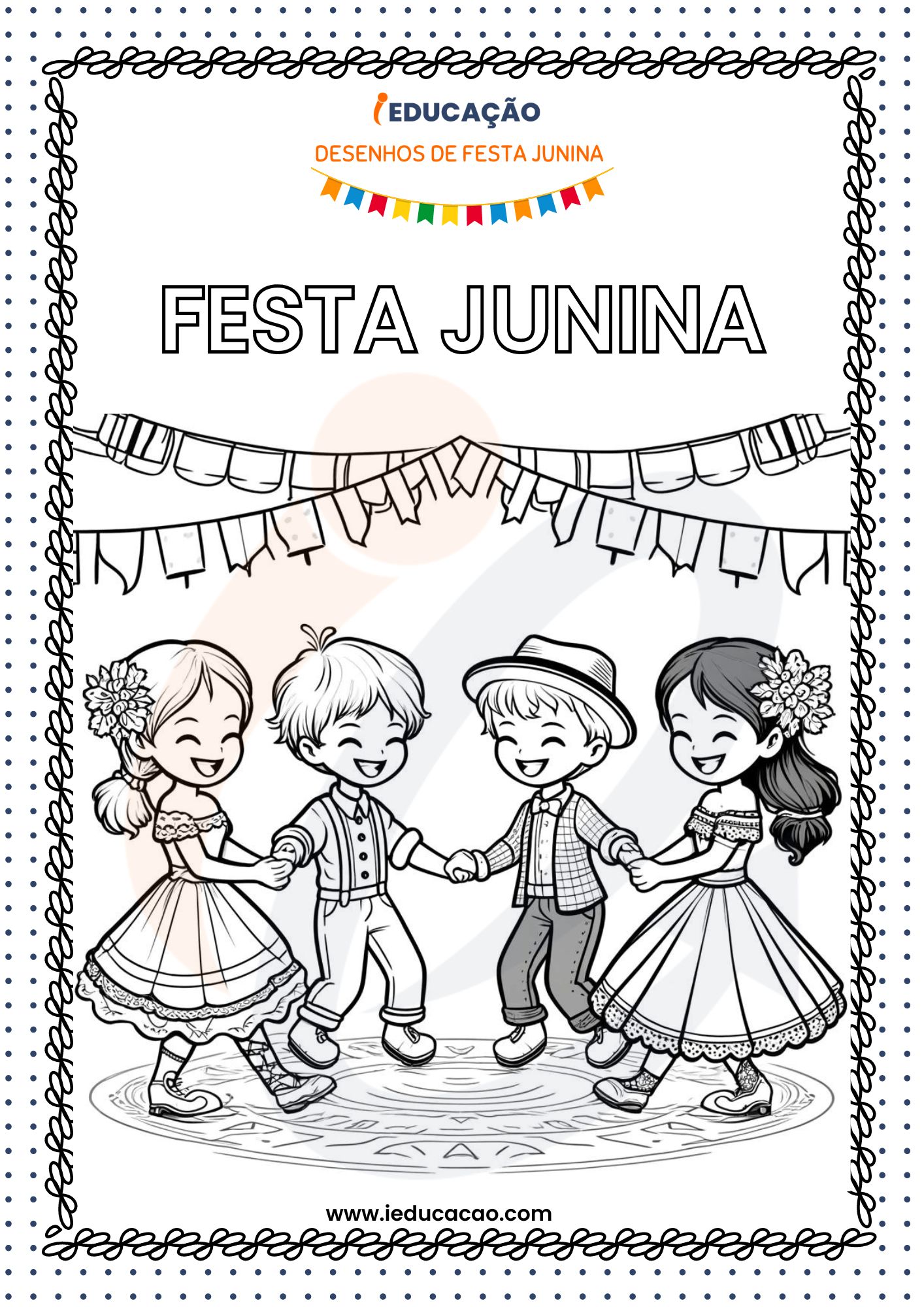 ideias de desenhos de festa junina para pintar