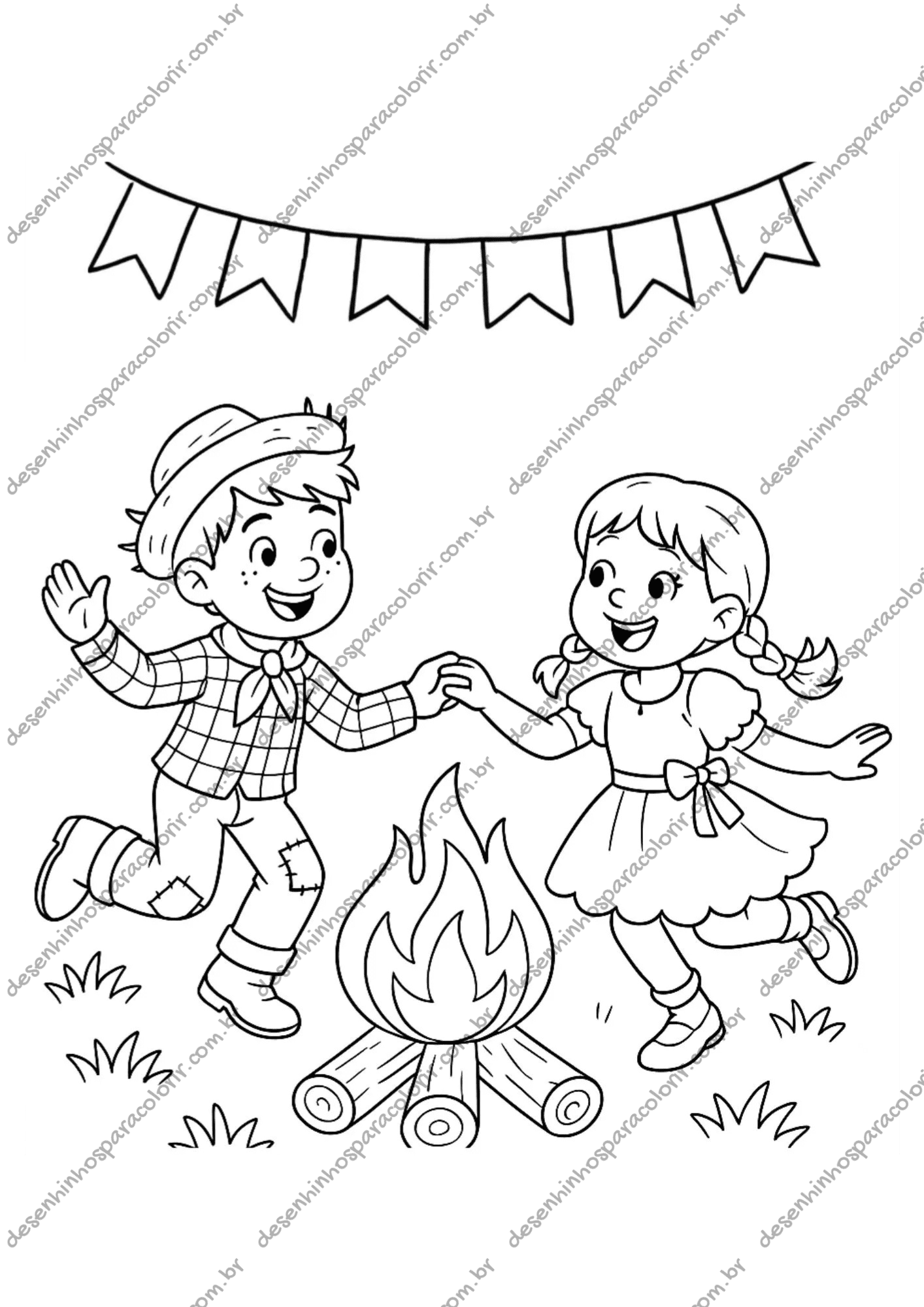 desenhos de festa junina para colorir vs riscos para tecido