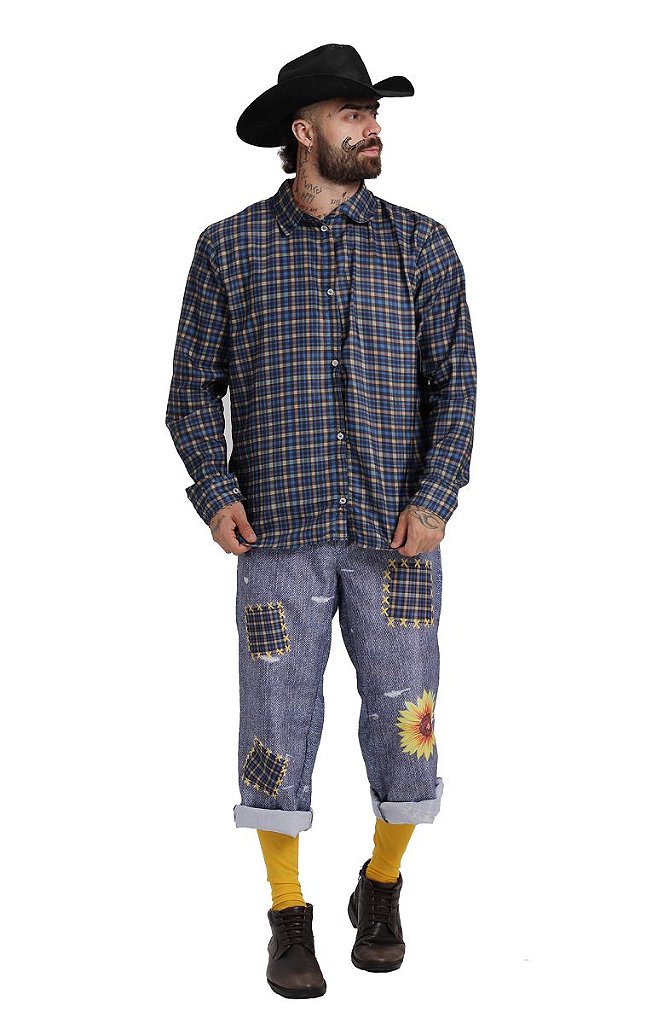 noivo caipira fantasia masculina