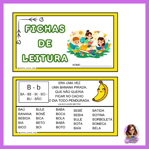 modelo de ficha de leitura
