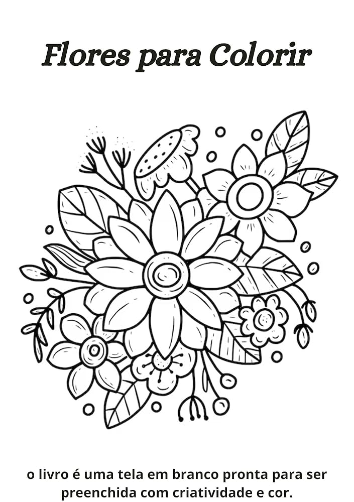 flores para colorir para adultos