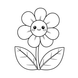 desenhos de flores fáceis para colorir