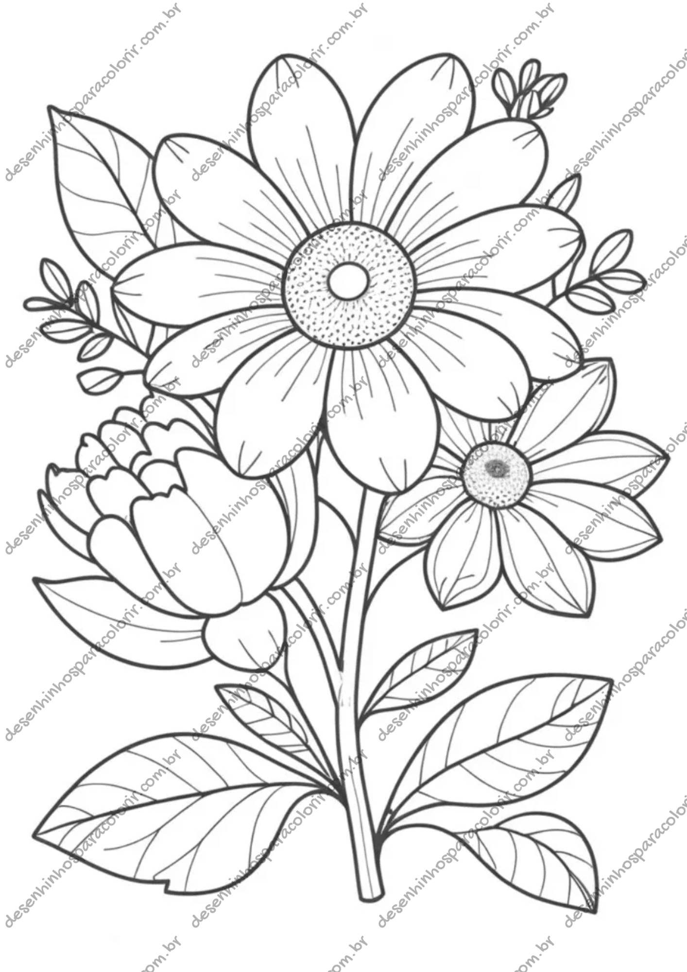 desenhos de flores para imprimir