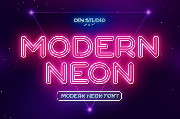 fonte de luz neon
