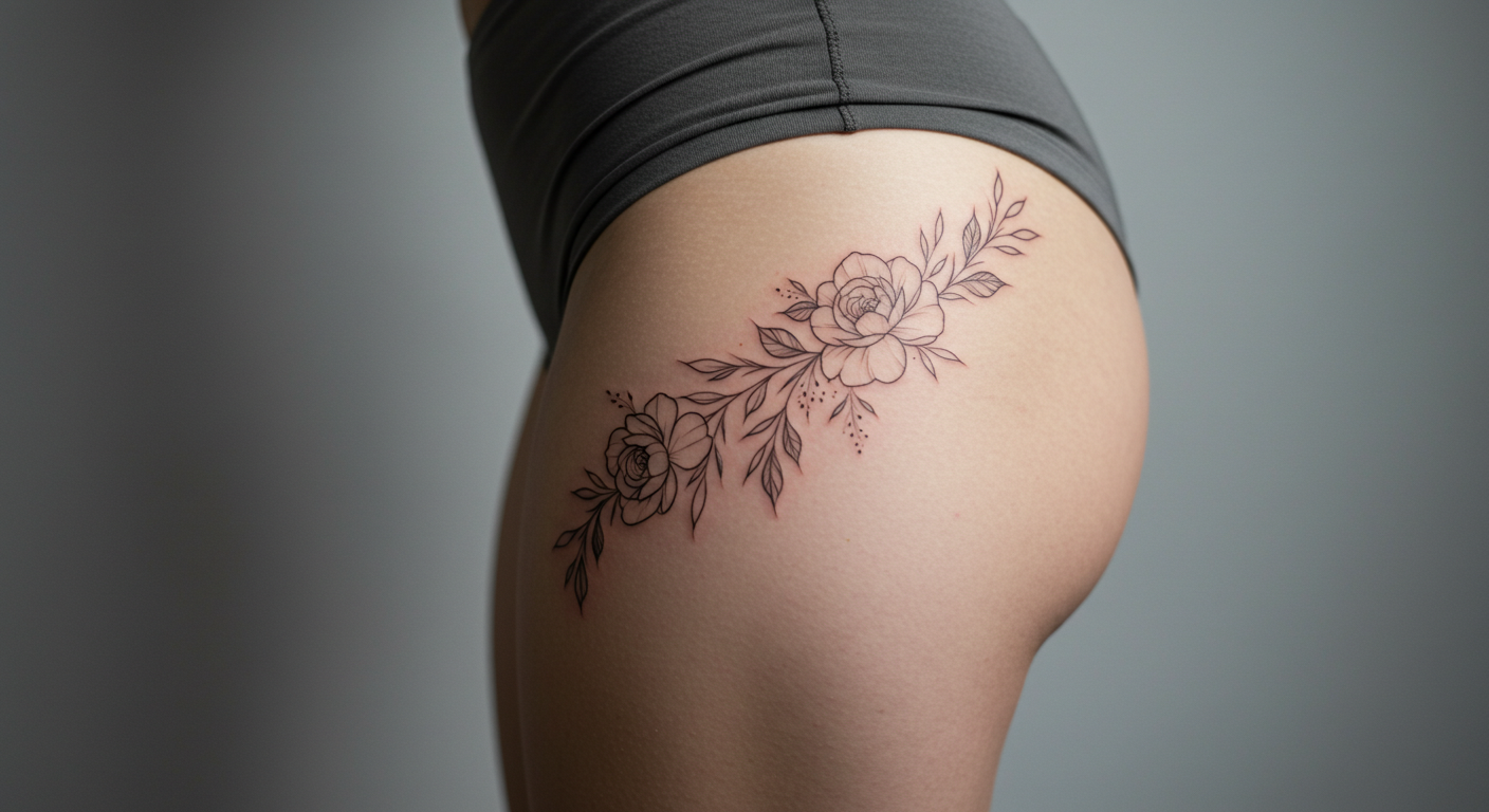 ideias de tatuagem na bunda feminina delicada