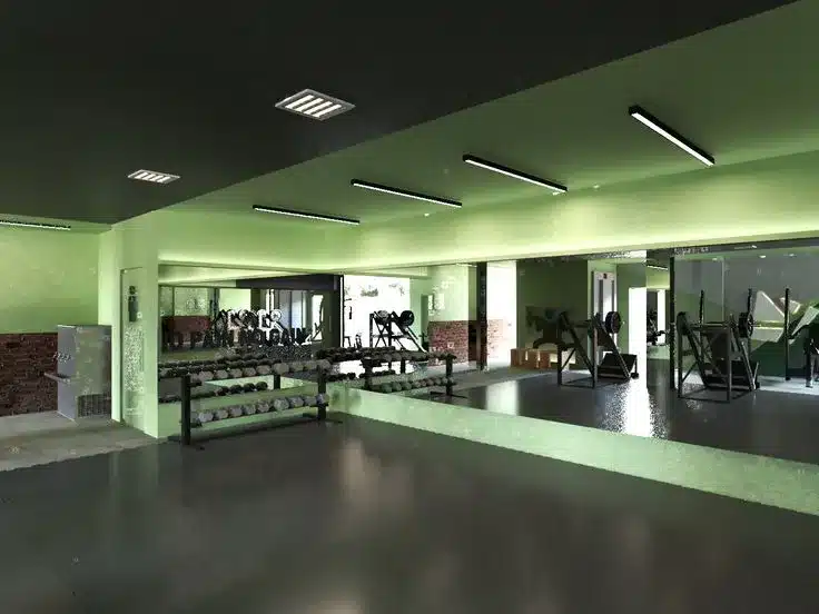 foto no espelho da academia