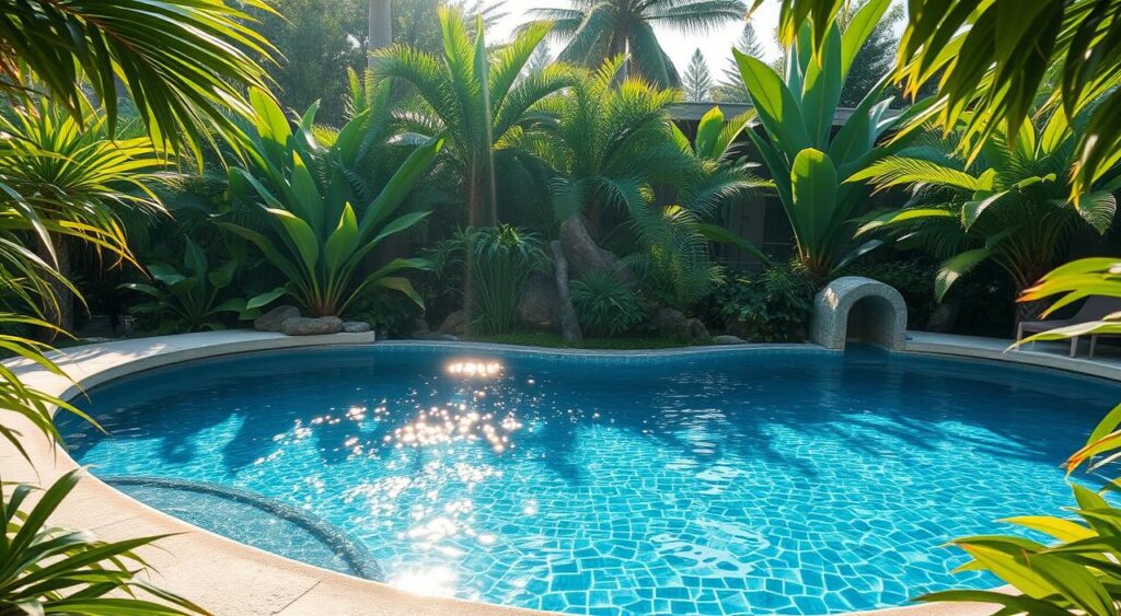 fotos de piscina com borda infinita