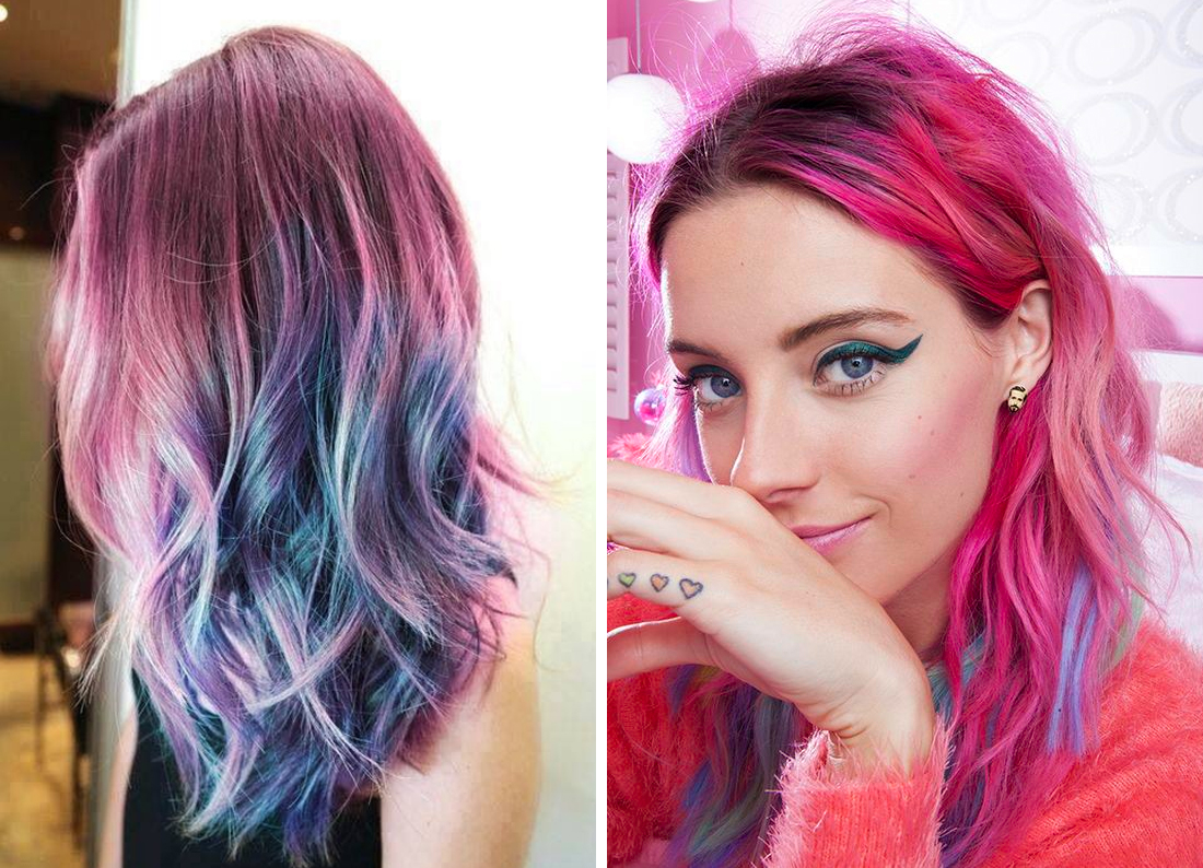 fotos de cabelos coloridos