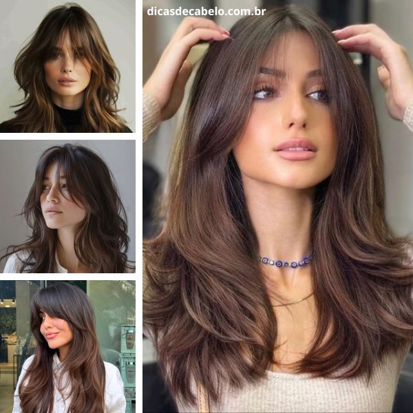 Butterfly Cut com Franja Lateral: A Tendência que Une Volume e Estilo