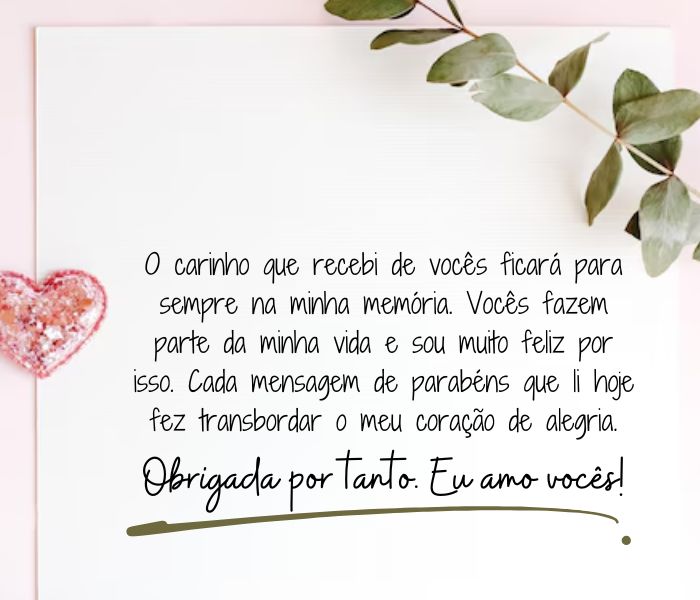 frases para agradecer mensagens de aniversário
